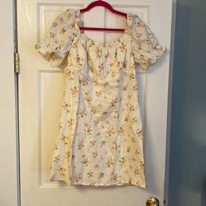 Reformation Robles Floral Flare Mini Dress Size 12 EEUC